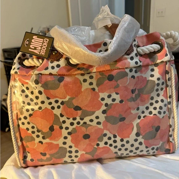 Juicy Couture Multicolor Tote with Pink Logo - Picture 10 of 13